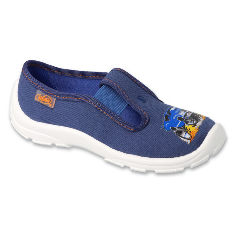 BEFADO 975X181 chlapčenské papuče modré s autíčkom 975X181_30