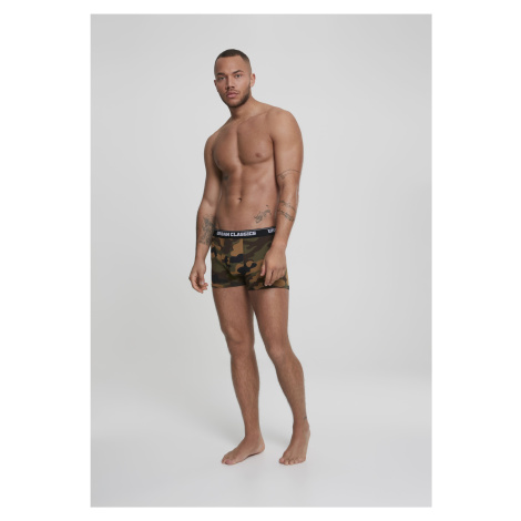 2-pack of camo boxer shorts with wooden camo Urban Classics