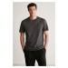 GRIMELANGE Rudy Men's Slim Fit 100% Cotton Medium Anthracite T-shirt