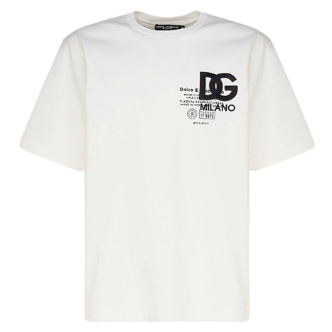 DOLCE & GABBANA Embroidered Logo White tričko