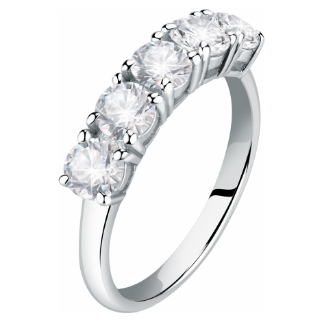 Morellato Moderné strieborný prsteň s čírymi zirkónmi scintilla SAQF141 58 mm