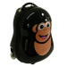 Čierny detský kufor na kolieskach &quot;Monkey&quot; - veľ. M