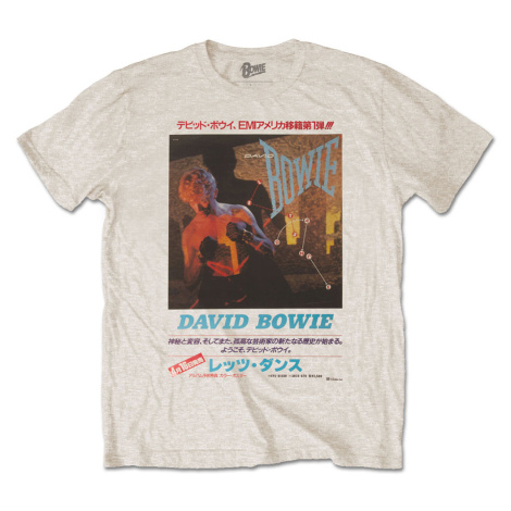 David Bowie tričko Japanese Text Natural