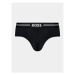 Boss Súprava 3 kusov slipov Bold Hipster Briefs 50510679 Čierna