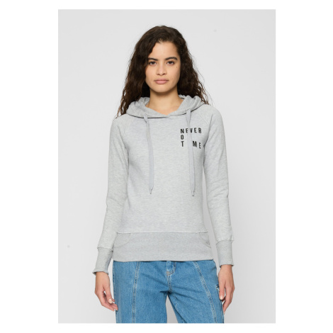 Ladies Never On Time Hoody Grey mister tee