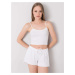 RUE PARIS Biely crop top