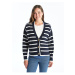 LC Waikiki V-Neck Striped Long Sleeve Women's Knitwear Cardigan