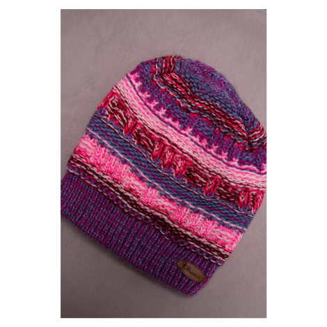 Fleecová čiapka Patrycja K254 pink neon+violet UNI