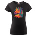Dámske tričko pre milovníkov koní - farebný koň - darček pre milovníčku koní