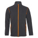 SOĽS Nova Men Pánska fleece mikina SL00586 Charcoal grey / Orange