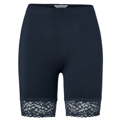 Cyklistické šortky s čipkovým lemom, tmavomodré