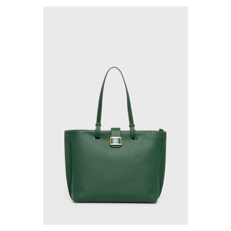 Kožená kabelka Kate Spade zelená farba