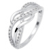 Brilio Silver Pôvabný strieborný prsteň so zirkónmi 426 001 00512 04 54 mm