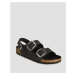 Dámske čierne Sandály Birkenstock Milano Big Buckle Oiled Leather Narrow