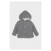 DEFACTO Baby Boy Hooded Plush Lined Buttoned Knitted Cardigan