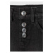 Dievčenská rifľová sukňa Guess čierna farba, mini, rovný strih