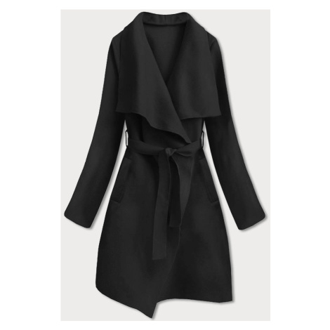Čierny dámsky minimalistický kabát (747ART) Made in Italy