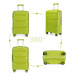 Zelený prémiový plastový kufor s TSA zámkom &quot;Majesty&quot; - veľ. M, L, XL