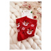 Women's Christmas socks shiny reindeer Red