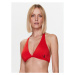 Calvin Klein Swimwear Vrchný diel bikín Halterneck KW0KW01973 Červená