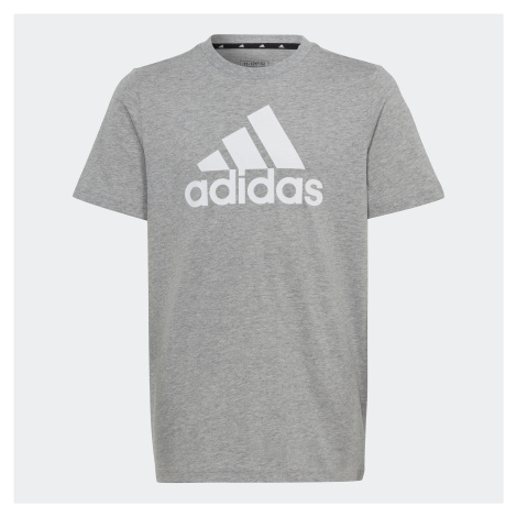 Tričko na fitness bielo-sivé s logom Adidas