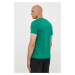 Bavlnené tričko Armani Exchange zelená farba, s potlačou