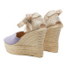 Manebi Espadrilky Hamptons Heart-Shaped Wedge Espadrilles W 1.3 WH Fialová