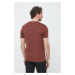 Bavlnené tričko BOSS pánsky,hnedá farba,jednofarebný,50468395