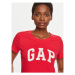 Gap Tričko 417797-01 Červená Regular Fit