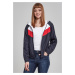 Women's 3-Tone Windbreaker Navy/White/Fiery Red