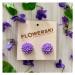 HORSEFEATHERS Flowerski náušnice - violet PURPLE