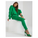 Green Women's Tracksuit with Oversized Sweatshirt