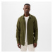 Bunda GAP Longsleeve Linen Shirt Army Jacket Green