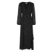 Šaty - Tommy Hilfiger GEORGETTE WRAP MIDI DRESS LS čierne