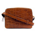 O My Bag Amsterdam -  Sue Cognac Croco - crossbody kožená kabelka