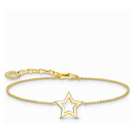 Thomas Sabo A2162-413-39-L19V Gold-plated náramek with star pendant