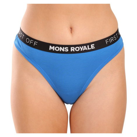 Women's thong Mons Royale merino blue