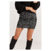 Skirt with sequins for New Year's Eve in black-silver