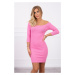 Fitted dress - ribbed light pink
