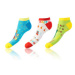 Zábavné nízke crazy ponožky unisex v sete 3 páry CRAZY IN-SHOE SOCKS 3x - BELLINDA - svetlo zele