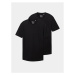 Tom Tailor Denim 2-dielna súprava tričiek 1038633 Čierna Regular Fit