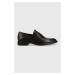 Kožené mokasíny Vagabond Shoemakers FRANCES 2.0 dámske, čierna farba, na plochom podpätku, 5406.