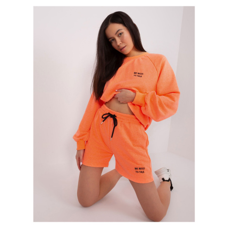 Fluo orange tracksuit with shorts