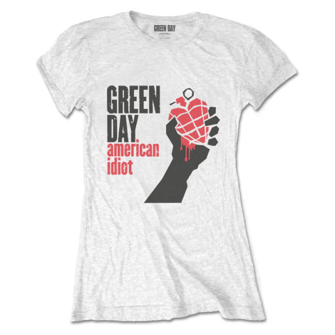 Green Day tričko American Idiot white w Biela
