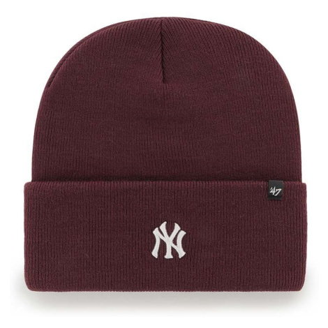 Čiapka 47brand Mlb New York Yankees bordová farba, 47 Brand