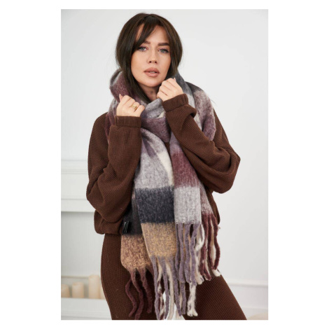 6060 Women's scarf brown + grey