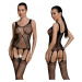 Passion ECO BS007 black - Bodystocking Farba: Čierna