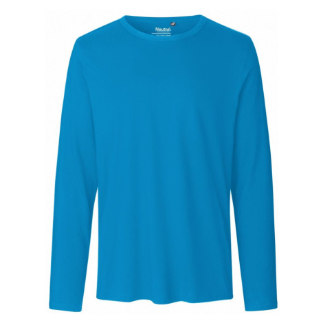 Neutral Pánske tričko s dlhým rukávom z organickej Fairtrade bavlny - Zafírová modrá