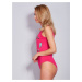 DÁMSKE RUŽOVÉ BODY S NÁŠIVKAMI PL-BO-1440.89-DARK PINK