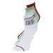 Trendyol Mint-Multicolored Slogan Printed 4-Pack Knitted Crewneck Socks